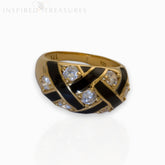 Black Enamel Weave - Ring